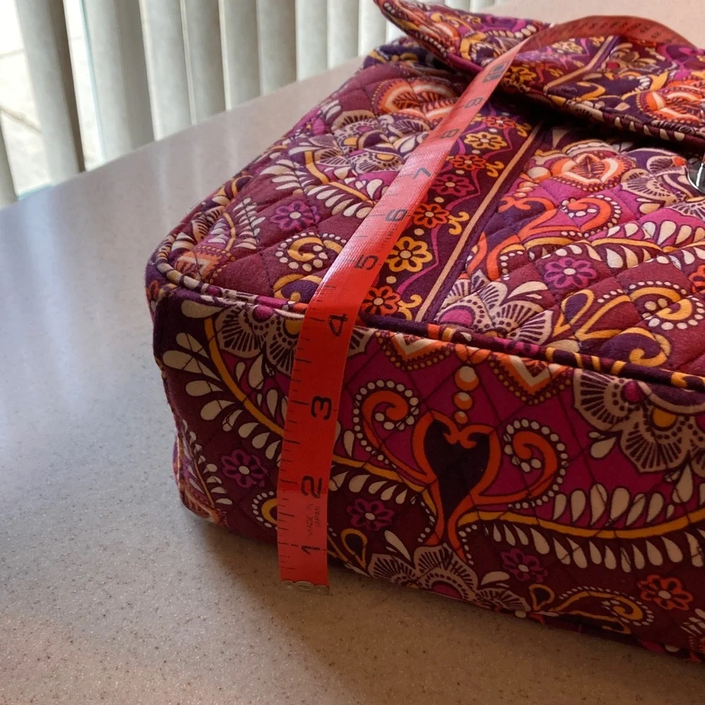 Vera Bradley Quilted Attache Messenger Laptop Satchel Safari Sunset